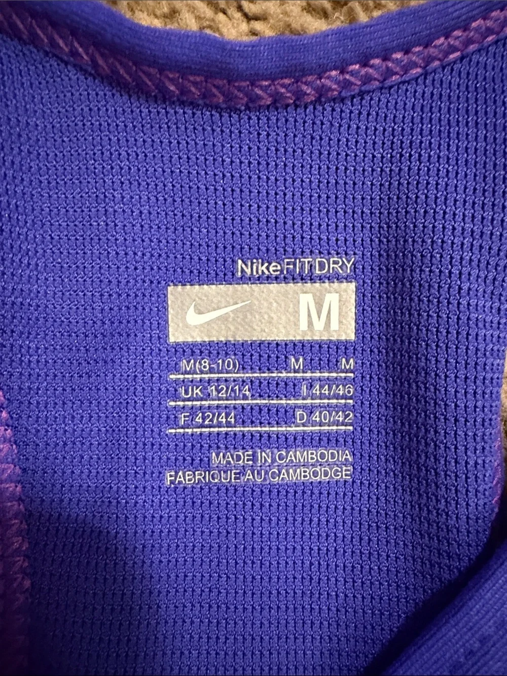 Nike Fit Dry Crossover V Neck Racerback Court Victory Purple/Pink Rise  8/10